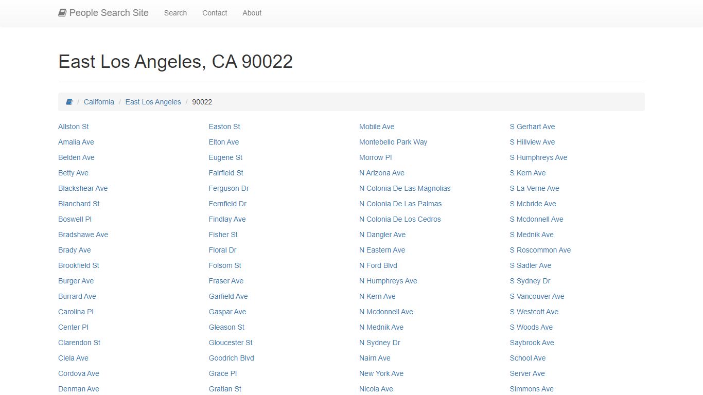 90022 - East Los Angeles, California WhitePages and People Search Directory