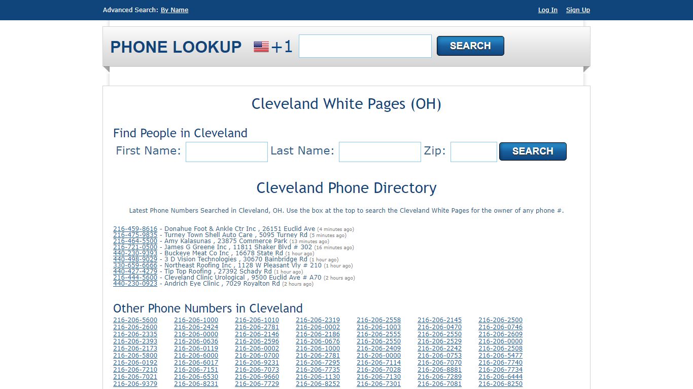 Cleveland White Pages - Cleveland Phone Directory Lookup